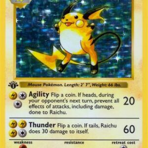 Raichu 14 - Base Set Shadowless Unlimited Holofoil