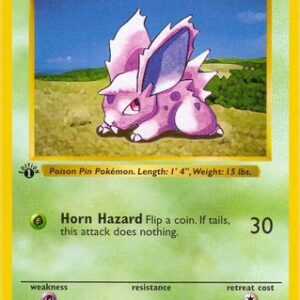 Nidoran M 55 - Base Set Shadowless 1st Edition