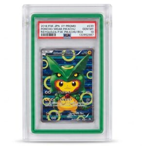 2016 Pokémon Japanese XY Promo #230 Poncho-Wearing Pikachu (Rayquaza Box)  PSA 10 Gem Mint